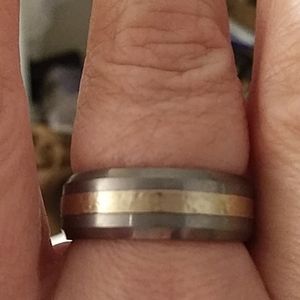 Mail tungsten and titanium 14 karat gold